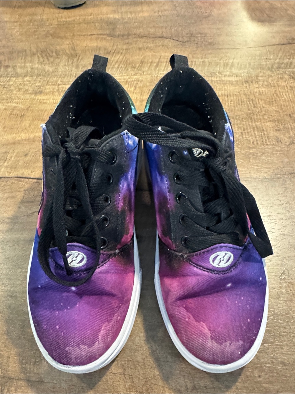 Heelys Galaxy Purple Blue Roller Skate Shoes Youth Size 3